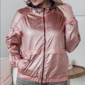Metallic Rose gold Windbreaker